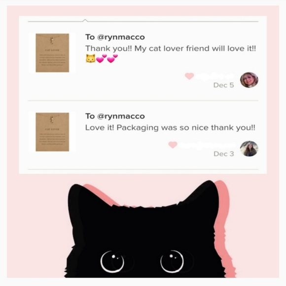 Silver "Cat Lover" Cat Pendant Necklace - Picture 2 of 2